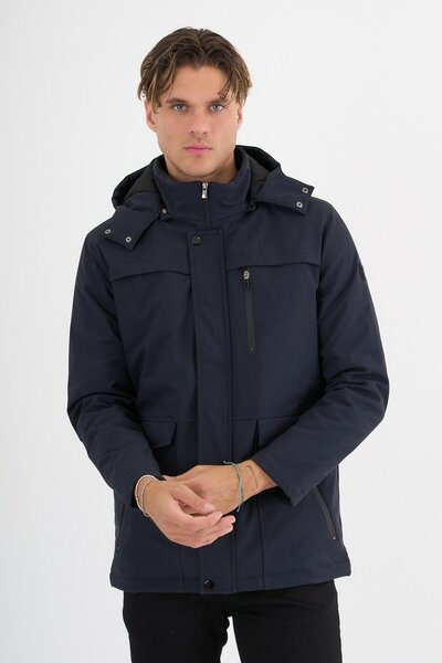 SİVAİST Ανδρικό παλτό με κουκούλα με αποσπώμενο καπάκι, 100% αδιάβροχο και αντιανεμικό, με επένδυση από γούνα