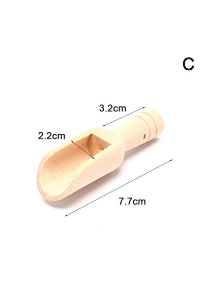 Choice 7.7 X 2.2cm 1 Pcs Wooden Mini Tea Coffee Scoops Seasoning Candy Spices Bath Salt Spoons Wooden Spoon