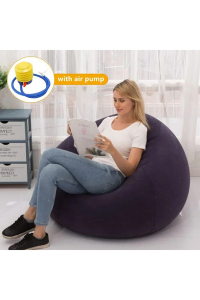 Choice كراسي أريكة قابلة للنفخ كبيرة زرقاء كرسي استرخاء من البلاستيك كراسي أر...