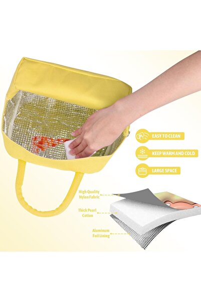 Flippy Cooler Bag with 3D Cartoon Designs, Portable for Kids, Yellow