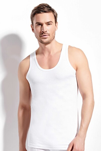 Kolcu 6 Pieces, 100% Cotton, Combed Cotton Men's Undershirt White