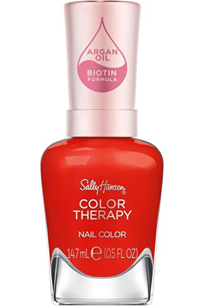 Sally Hansen طلاء أظافر علاجي بالألوان بزيت الأرغان، 14.7 مل، Red-Iance #340