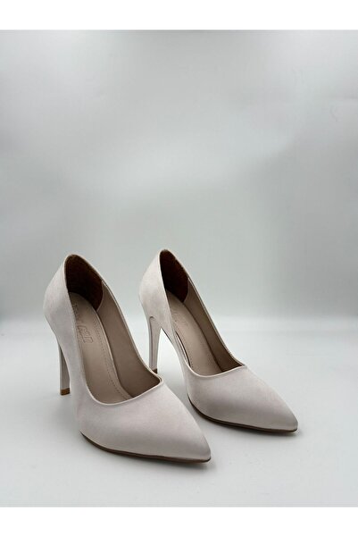 adelix Kadın İnce Yüksek Topuk Ortopedik Stiletto Bej