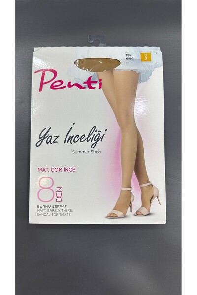 Penti 57 TEN RENGİ MAT YAZ İNCELİĞİ 8 DENYE (ÇOK İNCE) KÜLOTLU ÇORAP 1 ADET