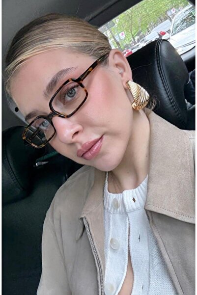 funeyes Miux Rectangular Leopard Patterned Blue Light Protection Glasses | 50 Ekartman