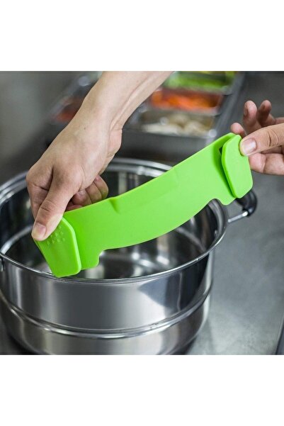 Flippy Silicone Kitchen Strainer - Heat-Resistant, Universal, 23x12.5x6.7 cm, Green
