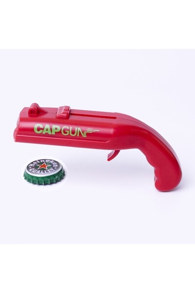 Flippy Bottle Opener, Flippy, for Metal Caps, 13 x 6 x 3.7 cm, Red