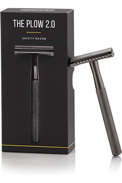 Manscaped The Plow 2.0 Premium Single Blade Double-Edged Safety Razor