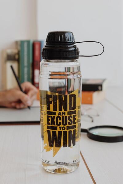 Renga Ege Find Desen 800 ml Tritan Flask 912069 Black