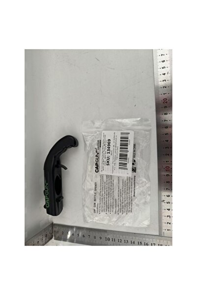 Flippy Bottle Opener, Pistol Model, ABS Plastic, for Metal Caps, 13 x 6 x 3.7 cm, Black