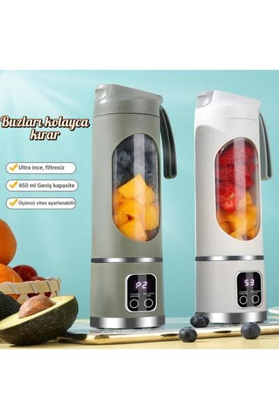 coofbe 50W 450Ml Kişisel Şarjlı Blender Buz Kırıcı Taşınabilir Smoothies Blender Meyve Sıkacağı Çeli