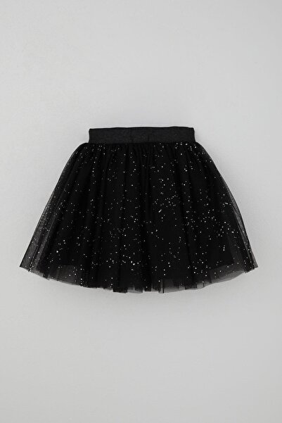 Breeze Kız Çocuk Tütü Etek Sim Detaylı 5-10 Yaş, Siyah