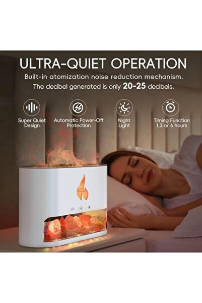 Denx DX2510 Flame Diffuser Air Humidifier with Himalayan Salt