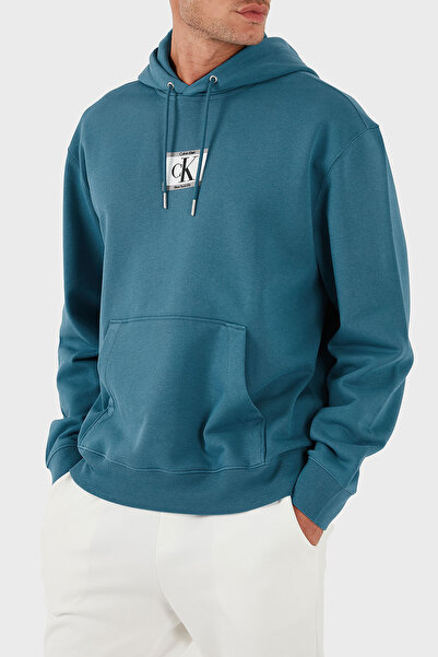Calvin Klein Logolu Pamuklu Regular Fit Kapüşonlu Sweat LV04RC286GCCY Erkek SWEAT LV04RC286G CCY