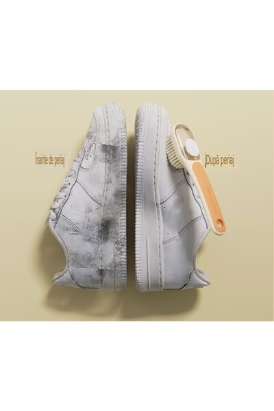 Flippy Perie multifuncțională 2 în 1 (piele întoarsă/densă), rezervor de lichid, mâner lung, 20,1 × 4,3 × 5 cm, Ora