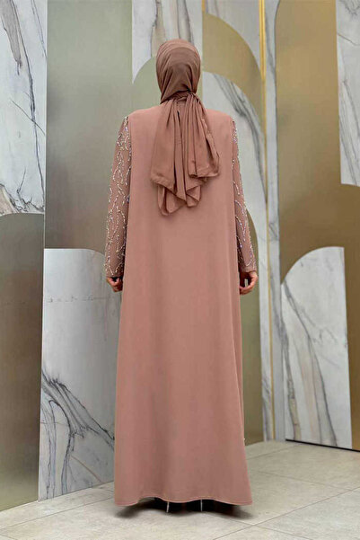 Bym Fashion Stone Detailed Vest Set Dress Set 3929 Mink