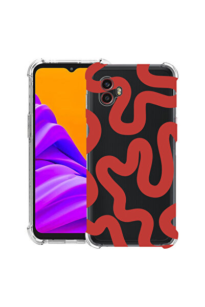 bestcase Husă antișoc pentru Samsung Galaxy Xcover 7 Pro cu design roșu abstract, 2052051 AS 1476