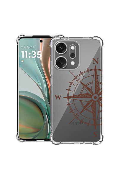 bestcase Удароустойчив гръб за OPPO Reno 14 5G с дизайн на компас, 2052057 AS...