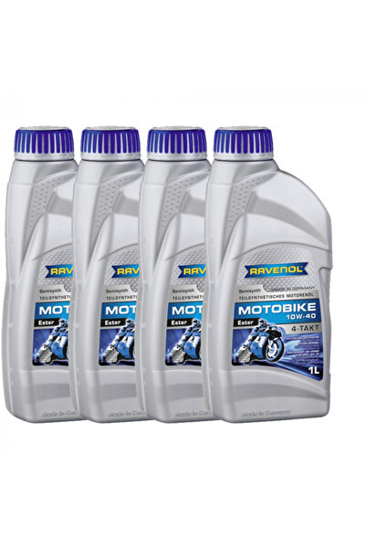 RAVENOL Pachet de ulei de 4 litri Motobike 4T Ester 10W40