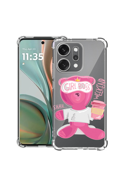 bestcase Αντικραδασμική θήκη πίσω για OPPO Reno 14 5G με σχέδιο αρκουδάκι - G...