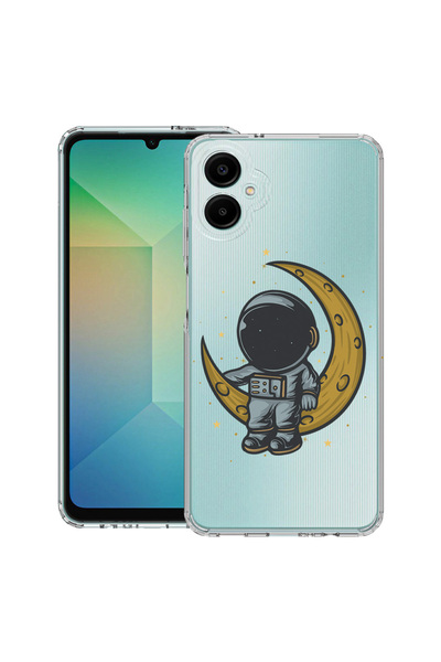 bestcase Husă antișoc pentru Samsung Galaxy A07 4G cu design astronaut pe Lun...