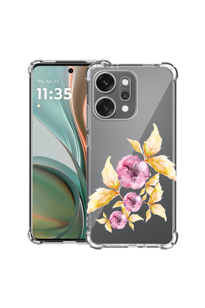 bestcase Husă antișoc pentru OPPO Reno 14 5G cu design flori pastelate, 20520...