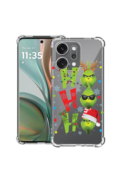 bestcase Удароустойчив гръб за OPPO Reno 14 5G с дизайнерски гринчове - Ho Ho...