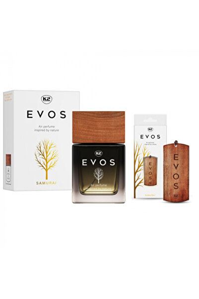 K2 Pachet parfum auto Evos Samurai 50 ml + odorizant auto pandantiv din lemn ...