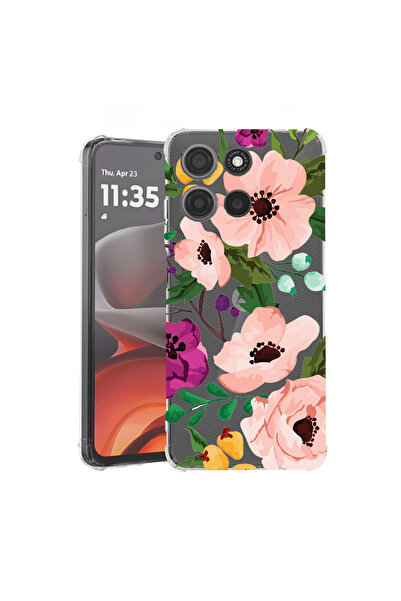 bestcase Husă antișoc pentru Motorola Edge 60 Pro cu design flori pastelate, 2052054 AS 629