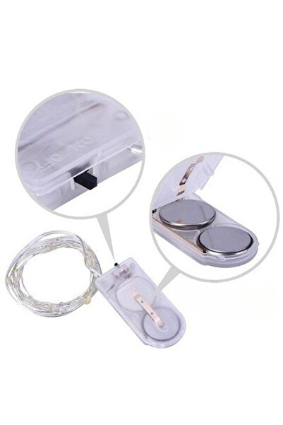 Flippy Christmas Light Installation, 5 meters, 50 LEDs, Warm White, with batteries, copper wire, linear, in