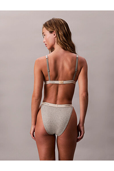 Calvin Klein Kadın Marka Logolu Elastik Bantlı Günlük Kullanıma Uygun Gri Külot LV00QF8370 P7A