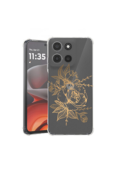 bestcase Husă antișoc pentru Motorola Edge 60 Pro cu design Golden Rose, 2052054 AS 989