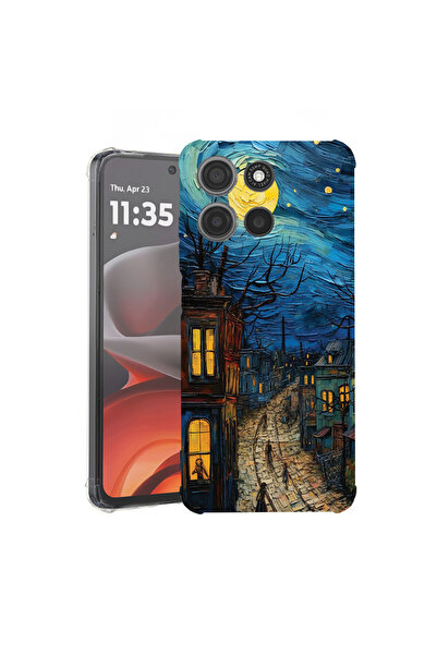 bestcase Carcasă antișoc pentru Motorola Edge 60 Pro cu design Van Gogh City ...