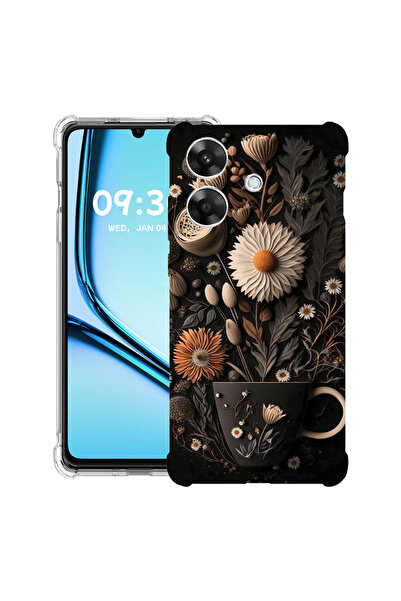 bestcase Husă antișoc pentru Realme Note 60 / Note 60X cu design Happy Flowers, 2052062 AS 1159
