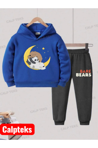 CALP TEKS TĂMĂRĂ DE SPORT PENTRU COPII CU GLUGĂ, IMPRIMATĂ, DIN BUMBAC GROS, ...