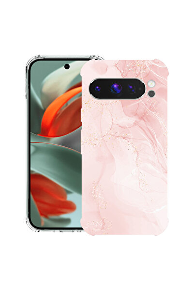bestcase Carcasă antișoc pentru Google Pixel 10 Pro XL cu design marmură roz ...