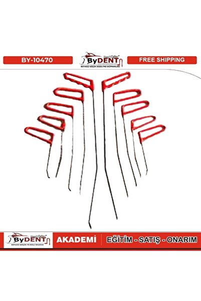 ByDENT Pdr Boyasız Göçük Düzeltme 10 Parça Ayraç Çubuk Seti