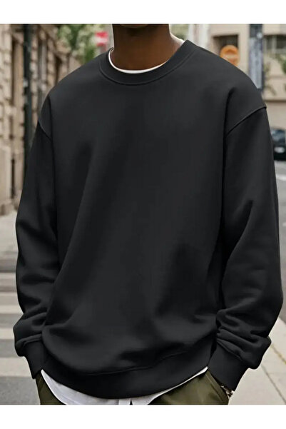 Leader leather Унисекс суитшърт с обло деколте – 2-слоен полиестер с кадифена...