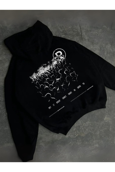 Toum Hanorac cu glugă oversize unisex cu imprimeu streetwear