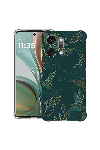 bestcase Husă antișoc pentru OPPO Reno 14 5G cu design cu pene verzi, 2052057...