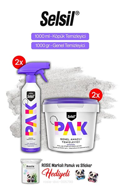 Selsil Pak 500 ml Köpük Temizleyici x2 ve Genel Temizleyici 500 gr x2, Rosie ...