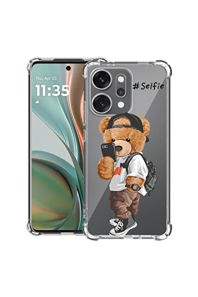 bestcase Husă antișoc pentru OPPO Reno 14 5G cu design Selfie Teddy Bear, 205...