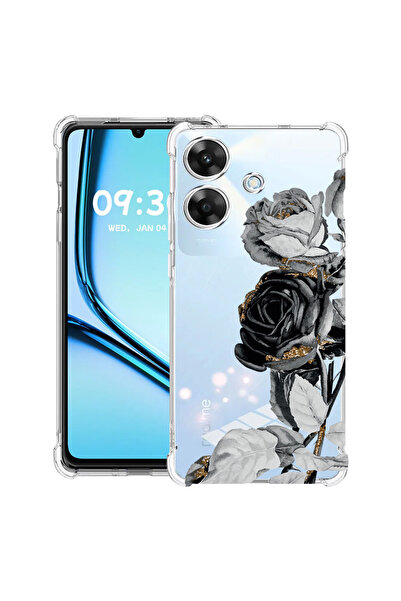 bestcase Husă antișoc pentru Realme Note 60 / Note 60X cu design Black Rose, ...