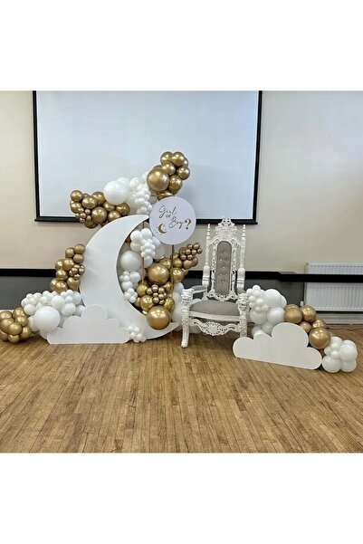 zola Σετ 110 μπαλονιών κομφετί για αψίδα, 100 αυτοκόλλητες κουκκίδες διπλής όψης, κορδέλα 5 μέτρων, λευκό/χρυσό