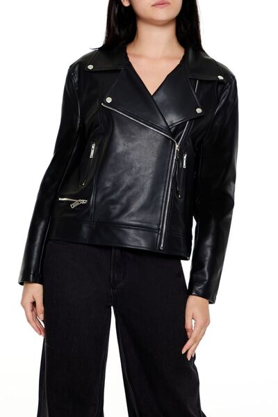 Forever 21 Suni Deri Biker Ceket