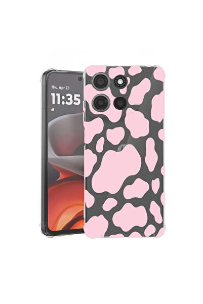 bestcase Carcasă antișoc pentru Motorola Edge 60 Pro cu design Pink Cow, 2052054 AS 786