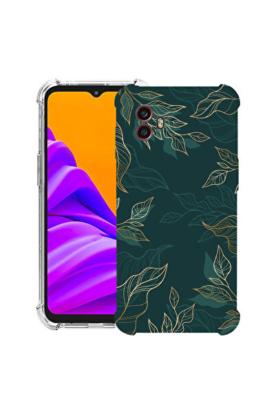 bestcase Carcasă antișoc pentru Samsung Galaxy Xcover 7 Pro cu design cu pene verzi, 2052051 AS 1165