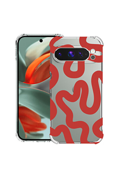 bestcase Husă antișoc pentru Google Pixel 10 Pro XL cu design roșu abstract, 2052063 AS 1476
