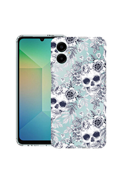 bestcase Удароустойчив калъф за Samsung Galaxy A07 4G с дизайн на череп, черн...