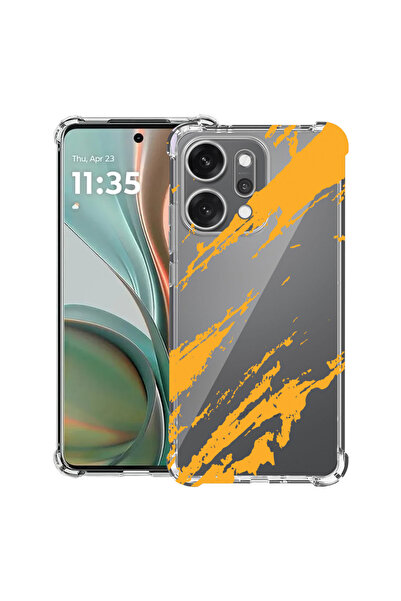 bestcase Carcasă antișoc pentru OPPO Reno 14 5G cu design cu dungi aurii, 205...